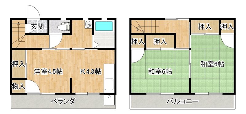 ハイツ柿原の間取り