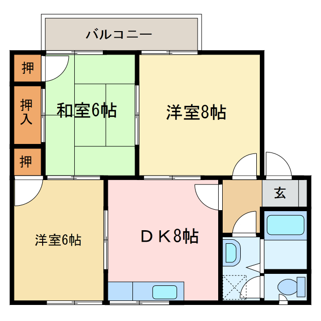 メゾントレビXIIIの間取り