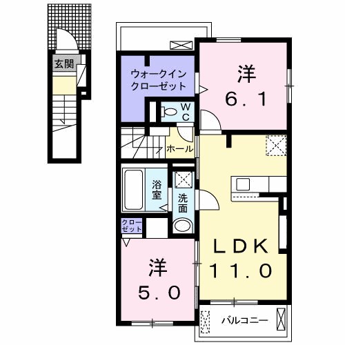 ヒルズポローニアＡの間取り