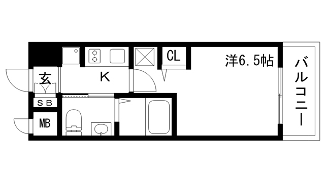 エステムプラザ神戸三宮ルクシアの間取り