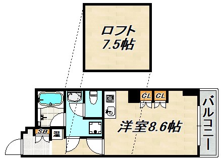 Badge新長田の間取り