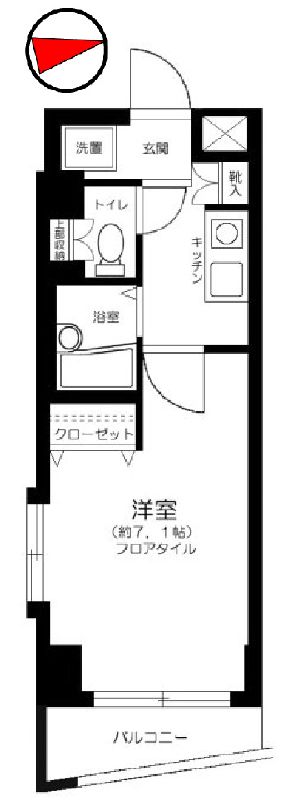 新宿区上落合のマンションの間取り