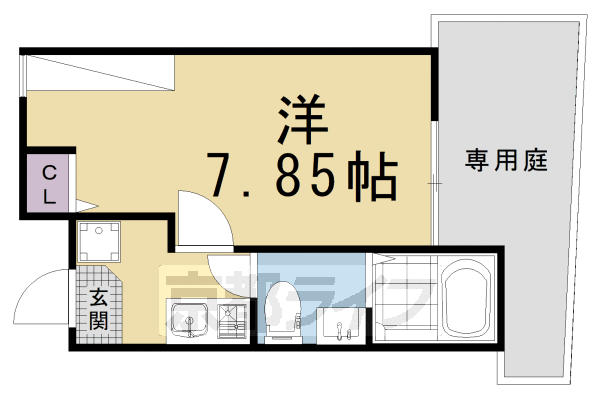 京都市上京区妙顕寺前町のマンションの間取り