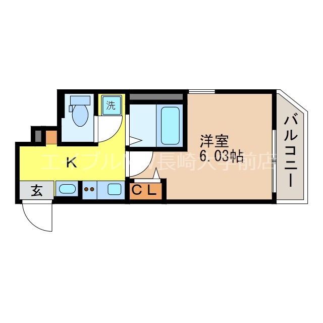 Residence長大前の間取り