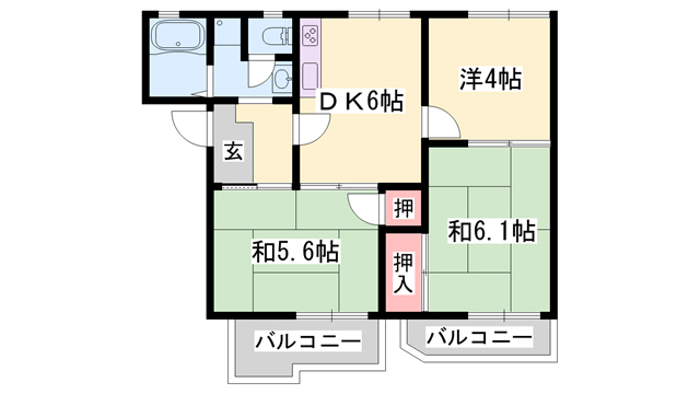 グリーンビレッジ西新在家の間取り