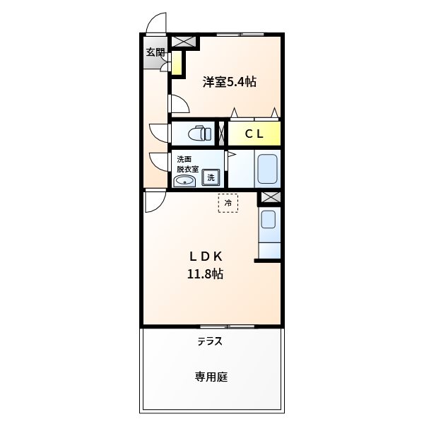 姶良市平松のマンションの間取り