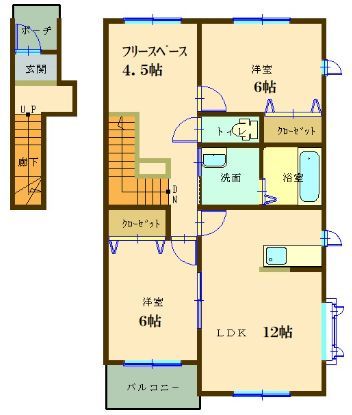 リヴィエールＡの間取り