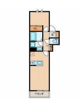 千葉市中央区登戸のアパートの間取り