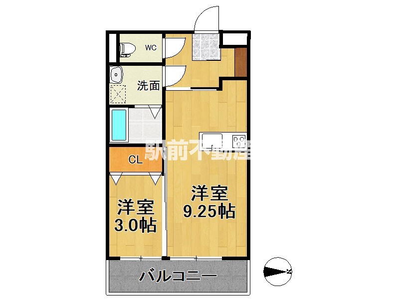 三養基郡基山町大字小倉のアパートの間取り