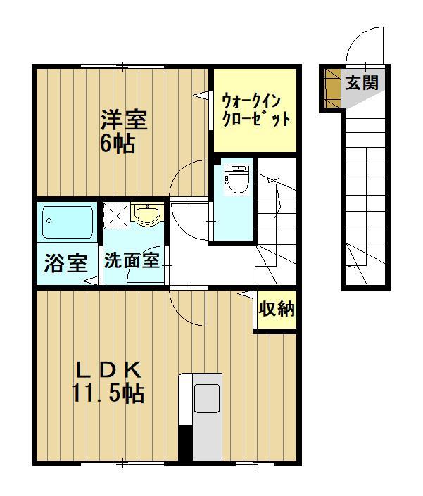 スリーゼＦｕｊｉ　Ｂの間取り