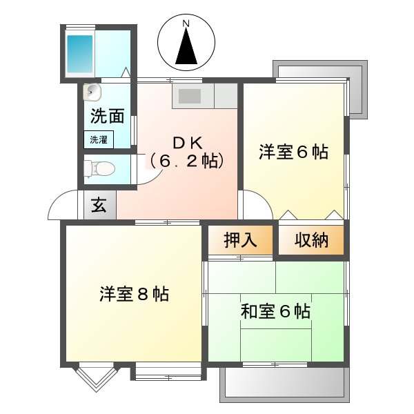 パストラル津の間取り