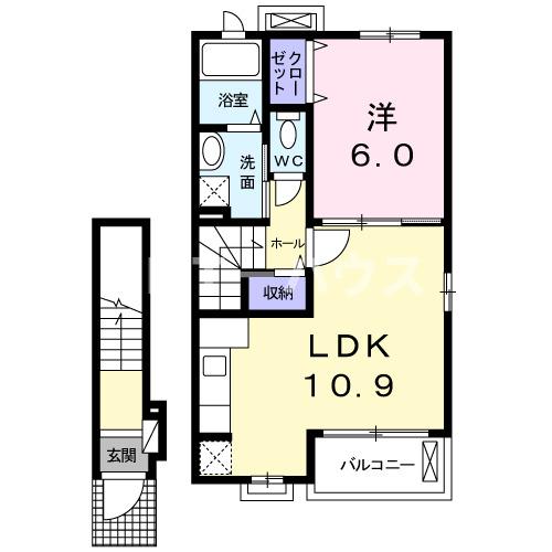 船橋市三山のアパートの間取り