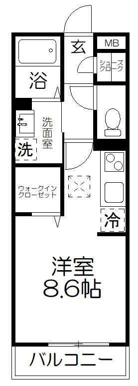 さいたま市北区東大成町のマンションの間取り