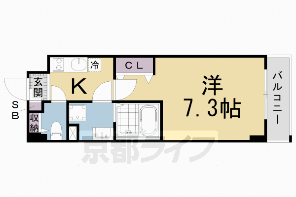 京都市南区吉祥院九条町のマンションの間取り