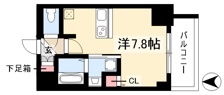 プレサンスNAGOYA桜通ビッグビートの間取り