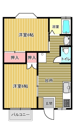 アップルハイツAの間取り