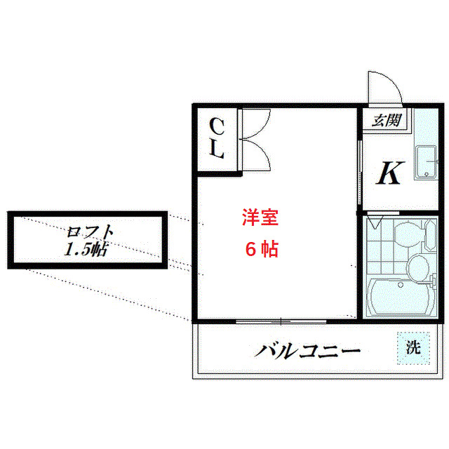 大田区大森北のアパートの間取り