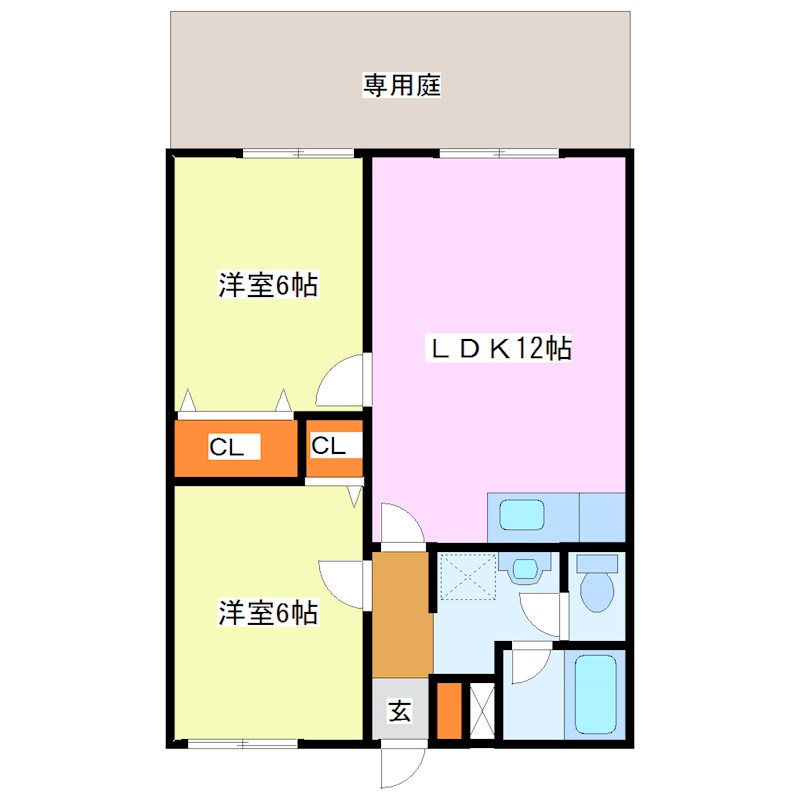 ソレイユ北鵜木の間取り