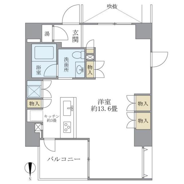 港区芝のマンションの間取り