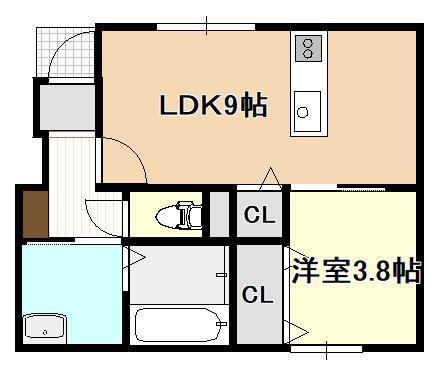 Ｔ－ＣＲＥＳＴ万代の間取り