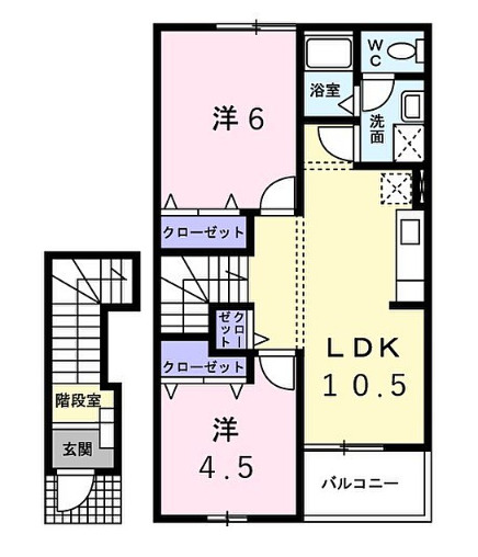 アベニール杉山の間取り