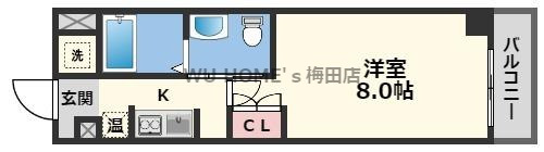 大阪市北区長柄中のマンションの間取り