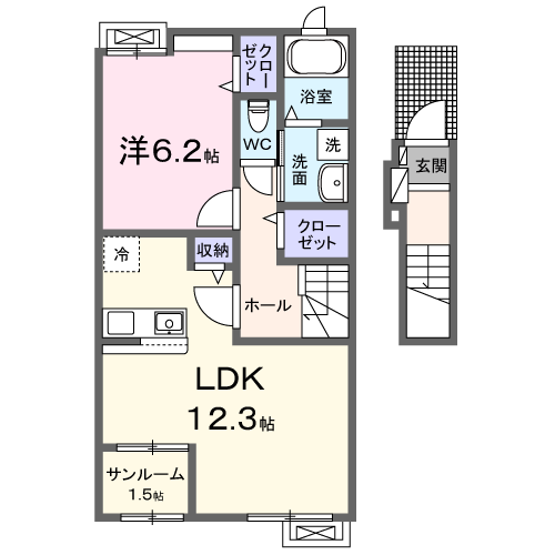 アビタシオン　ラシュレIIIの間取り