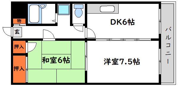 トランブルーアパルトメントの間取り