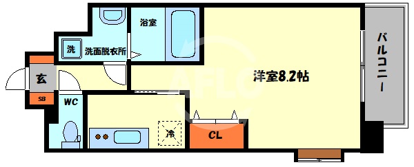 【大阪市天王寺区堀越町のマンションの間取り】