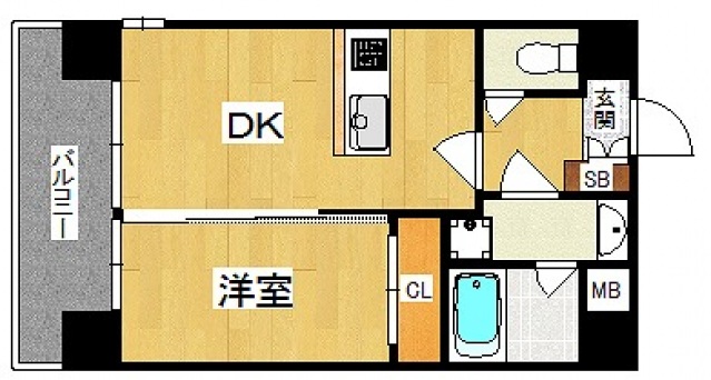 福岡市東区千早のマンションの間取り