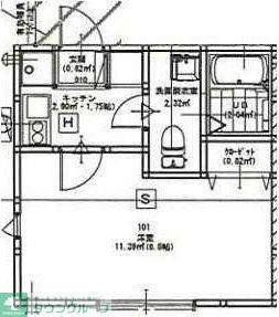 【大和市草柳のアパートの間取り】