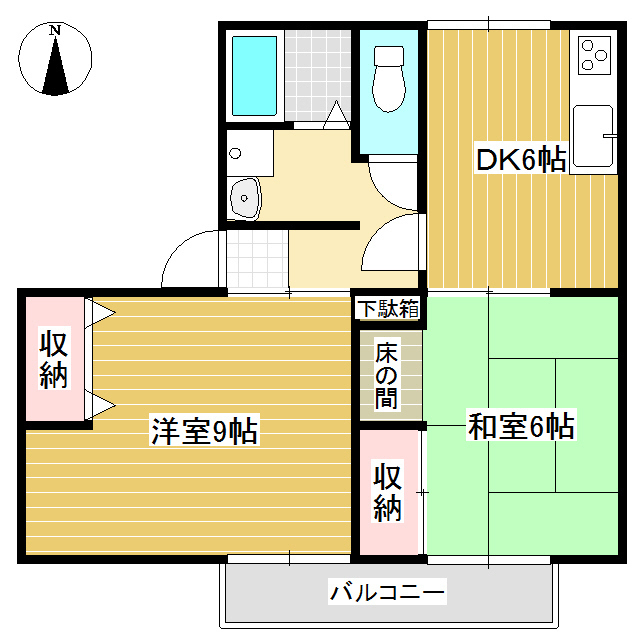 サンガーデン中沢Ｂ棟の間取り