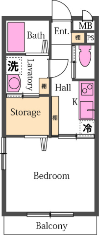 熊谷市船木台のアパートの間取り