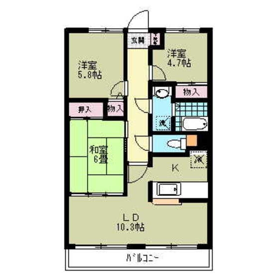 【練馬区早宮のマンションの間取り】