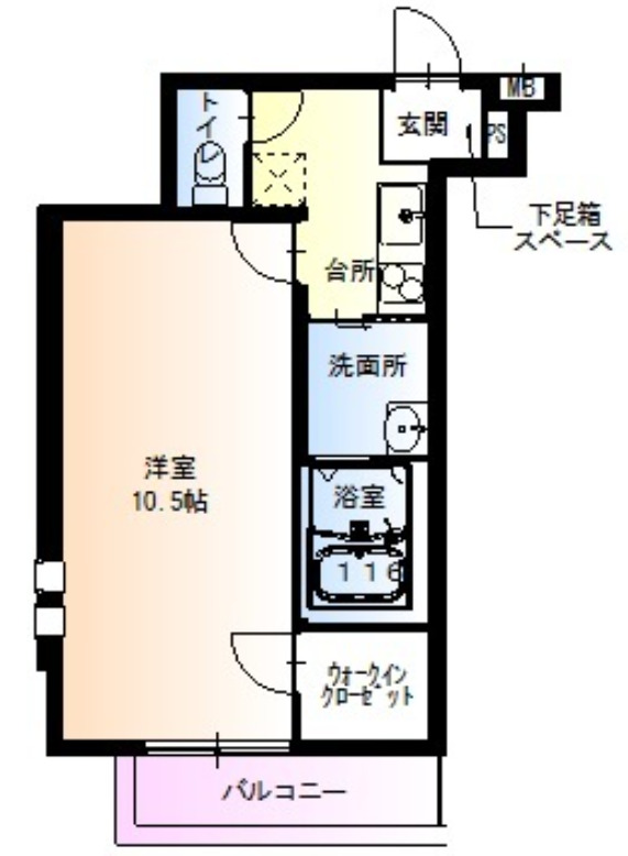 東大阪市吉田本町のアパートの間取り