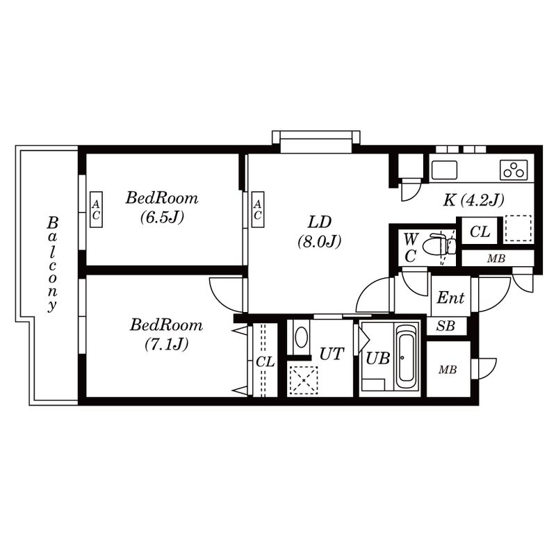 中野区本町のマンションの間取り