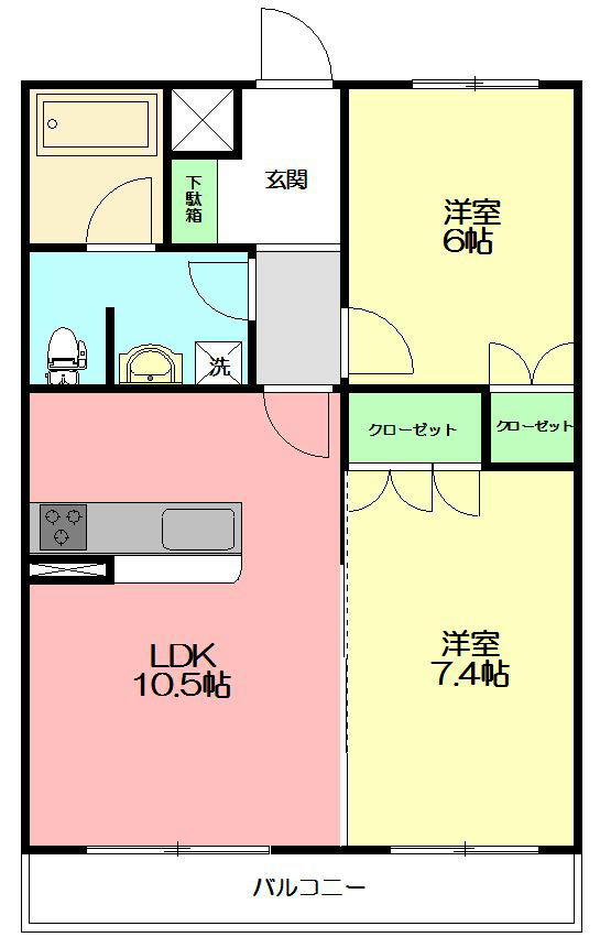 【ヨコハマベルフラッツNORTH＆SOUTHの間取り】