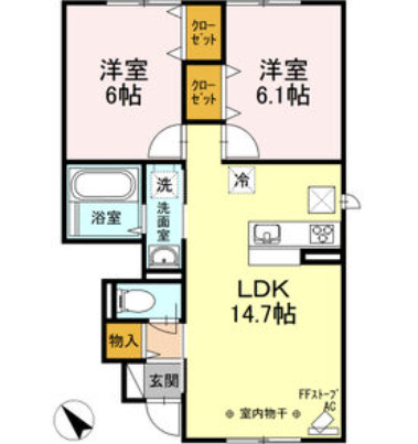 D-room海の間取り