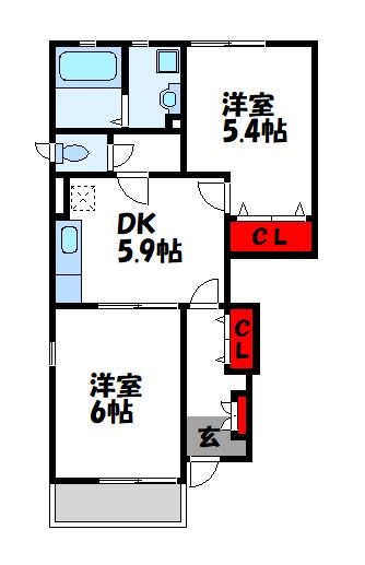 エスポワール58A棟の間取り