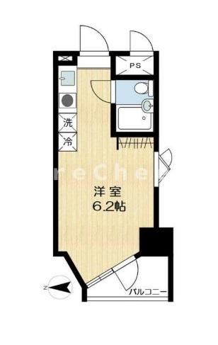 ＪＲ山手線 田町駅 徒歩10分 9階建 築39年の間取り写真