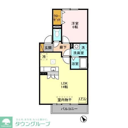 オベルジーヌ Aの間取り写真