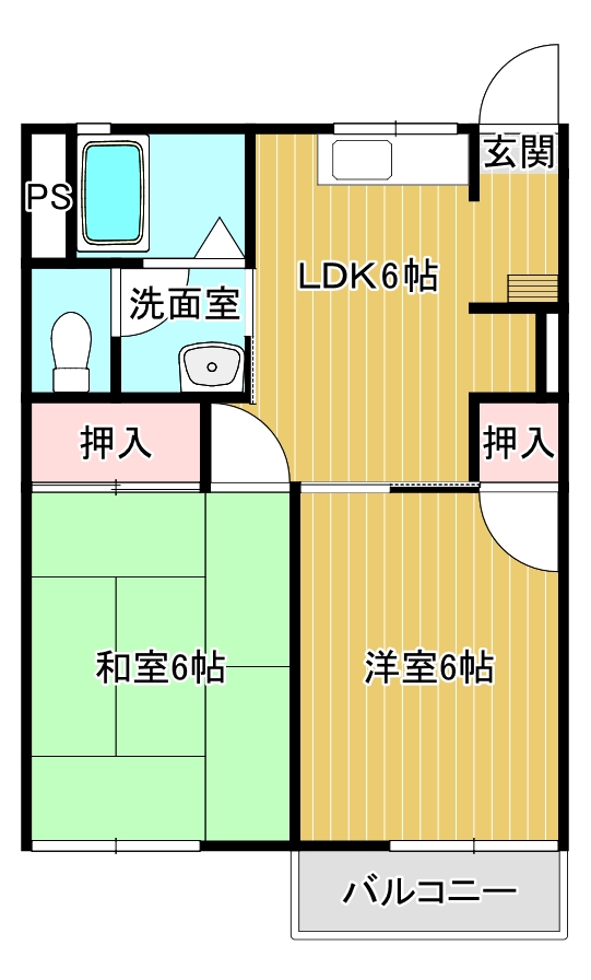 周智郡森町森のアパートの間取り