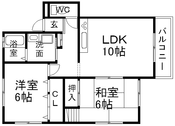 ローズコーポ荒牧の間取り