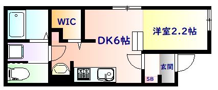 仙台市太白区鹿野のアパートの間取り