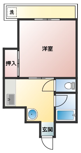 丸亀市川西町北のアパートの間取り