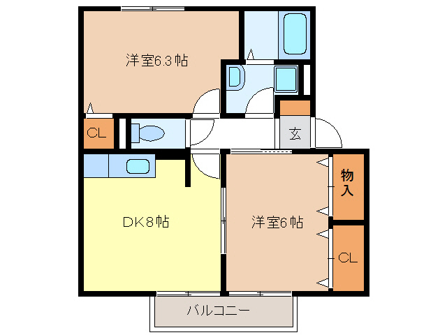 プレミール　ボヌールの間取り