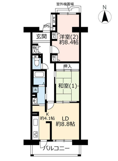 ＵＲベイシティ本牧南の間取り