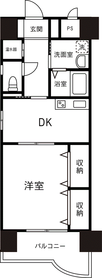 クリアスプリング中央2番館の間取り