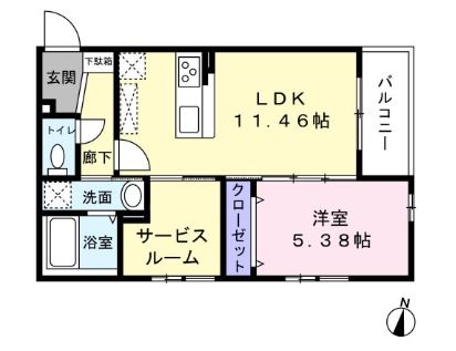 福岡市早良区賀茂のマンションの間取り