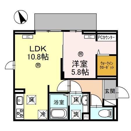 D-PLACE駅南大路の間取り